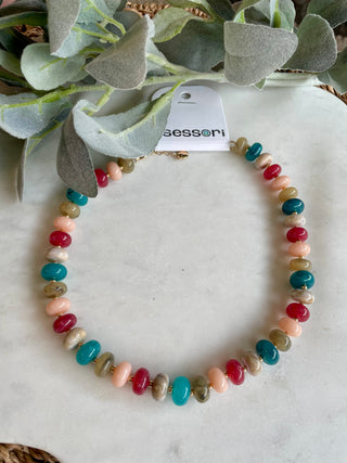 Mood Swirl Marble Bead Necklace