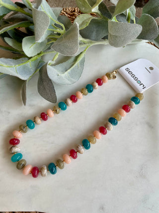 Mood Swirl Marble Bead Necklace