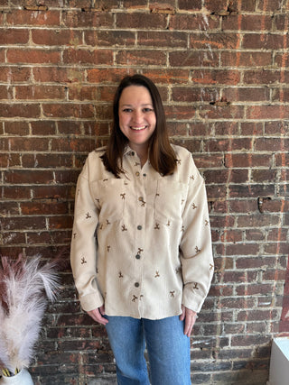 Zoey Button-Up Shirt | Ecru