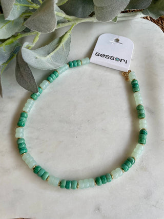 Mint to Be Beaded Necklace