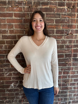 Sarah Basic Long Sleeve | Bone