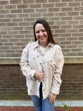 Zoey Button-Up Shirt | Ecru