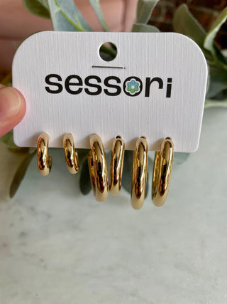 Lightweight Gold Hoop Set