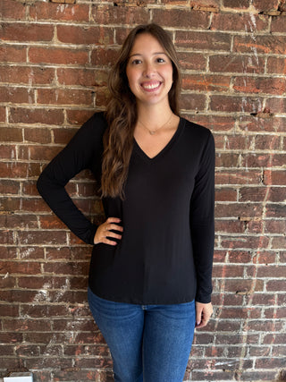 Sarah Basic Long Sleeve| Black