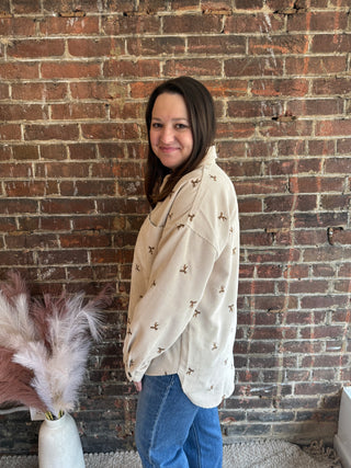 Zoey Button-Up Shirt | Ecru