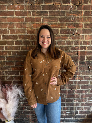 Zoey Button-Up Shirt | Brown