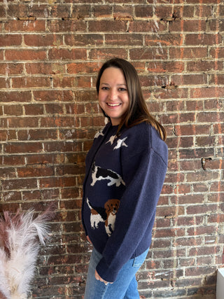 Dog Knit Sweater Cardigan