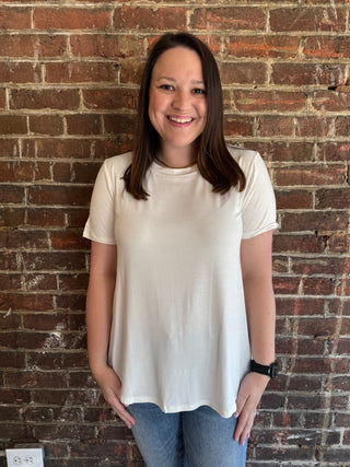 Sally Basic Tee | Ivory