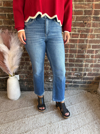 Cici High Rise Straight Jeans
