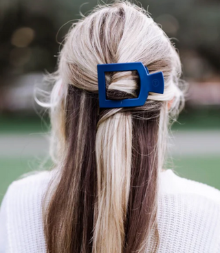 Midnight Rain Medium Flat Square Hair Clip