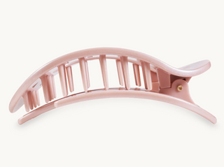 Pearly Pink Small Flat Round Hair Clip