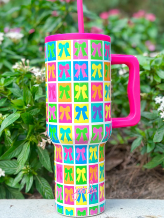 Neon Bow Bonanza Tumbler