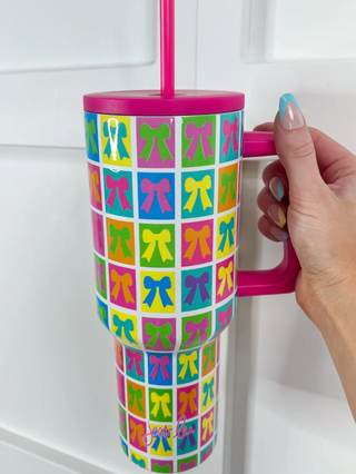 Neon Bow Bonanza Tumbler