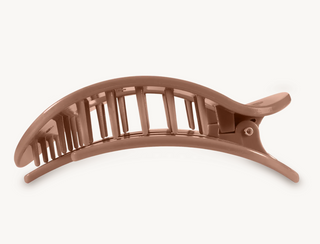 Mocha Mousse Large Flat Round Hair Clip