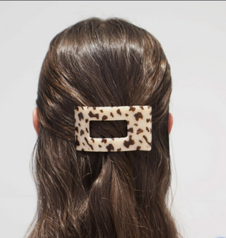 Blonde Tortoise Small Flat Rectangle Hair Clip