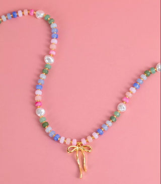 Confetti Crush Coquette Bead Pearl Necklace
