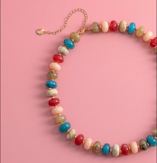 Mood Swirl Marble Bead Necklace