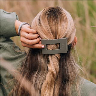 Sage it ain't so Medium Flat Rectangle Hair Clip