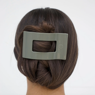 Sage it ain't so Large Flat Rectangle Hair Clip