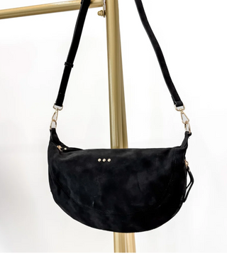 Netty Nubuck Crossbody | Black