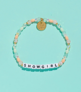Beaded bracelet with 'SHOWGIRL' letters