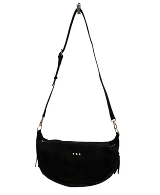 Netty Nubuck Crossbody | Black