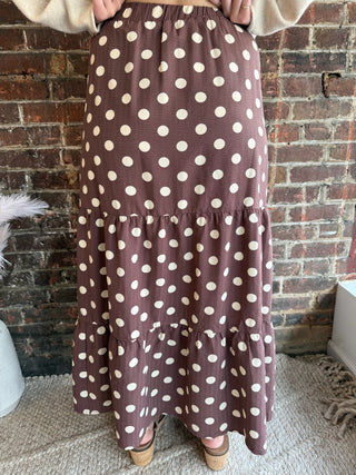 Lexi Polka-Dot Maxi Skirt