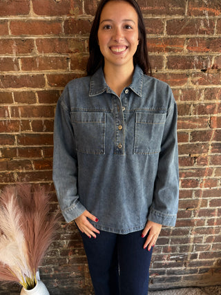 Shelley Denim Top
