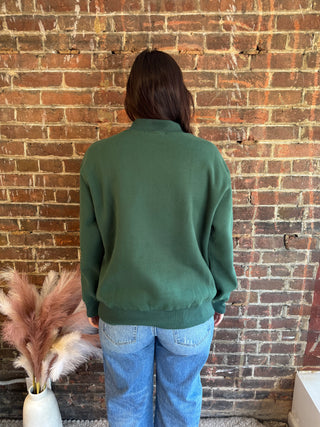 Ryder Mock Neck Sweatshirt | Hunter Green