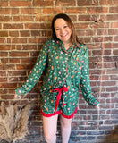 All I Want For Christmas Ruffle Pajama Set