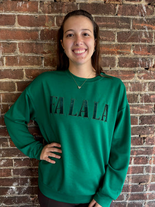 Fa La La Velvet Patch Luxe Pullover