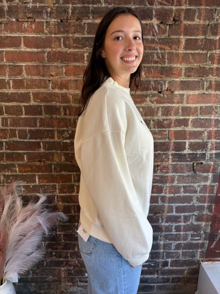Bats Mock Neck Pullover