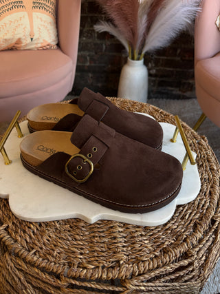 Distracted | Chocolate Faux Suede