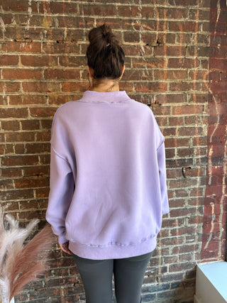 Mockneck Sweatshirt | Lavender