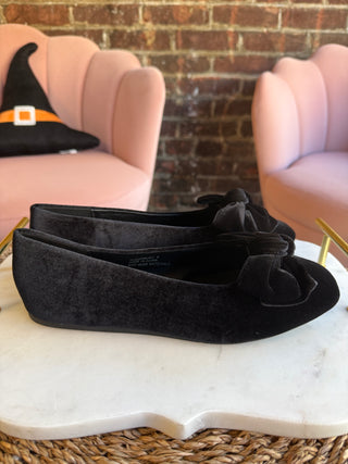 Sugar Rush Ballet Flats | Black Velvet