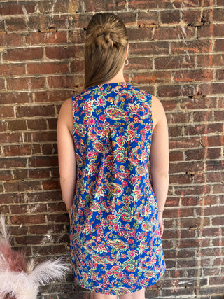 Lizzy Tank Dress | Royal Paisley