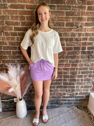 Solid Lavender Skort