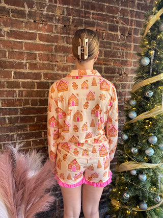Gingerbread Wonderland Ruffle Pajama Set