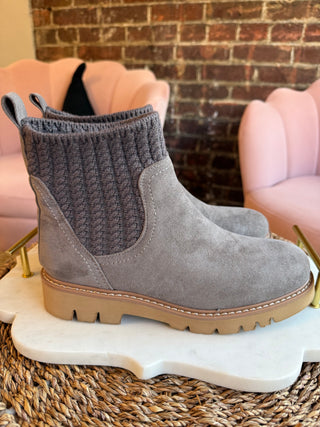 Keep Me Warm | Grey Faux Suede