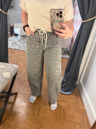 Kate Leopard Barrel Jeans