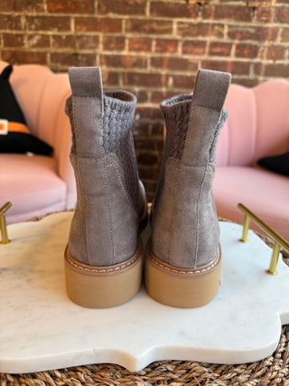 Keep Me Warm | Grey Faux Suede