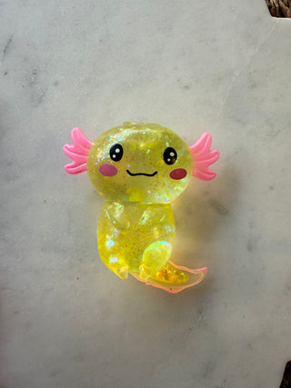 Squishy Glitter Axolotl Toy