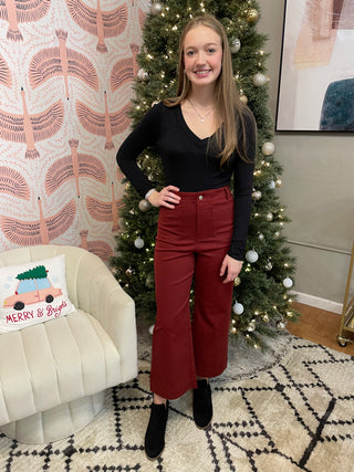 Luna Pants | Maroon