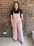 Fran Overall Jumpsuit | Dusty Pink