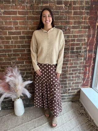 Lexi Polka-Dot Maxi Skirt