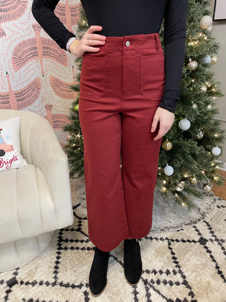 Luna Pants | Maroon