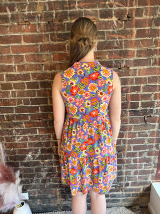 Beth Tiered Dress | Violet Blue