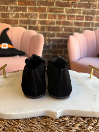 Sugar Rush Ballet Flats | Black Velvet