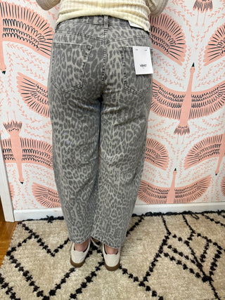 Kate Leopard Barrel Jeans