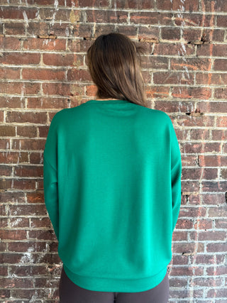 Fa La La Velvet Patch Luxe Pullover